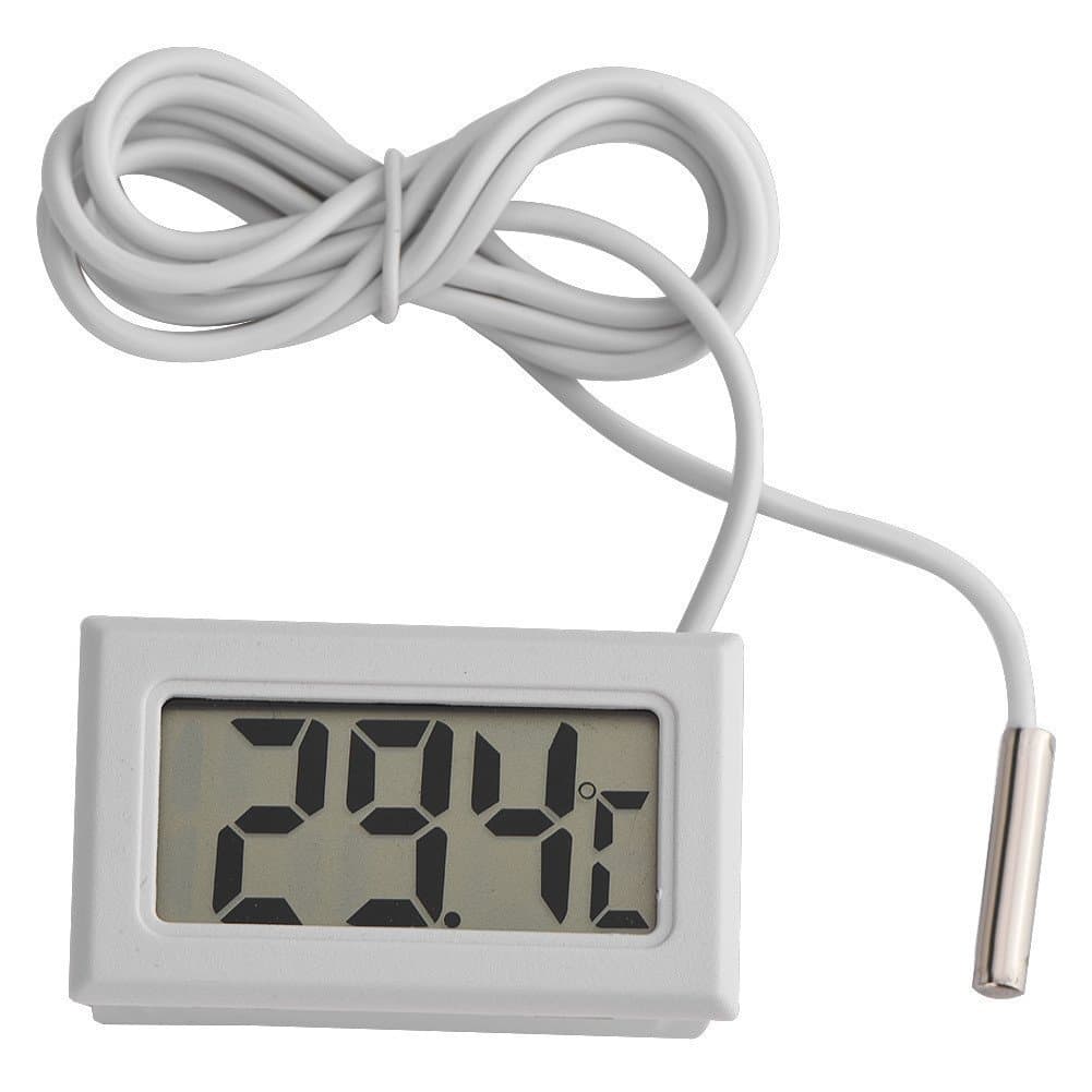 Termômetro Digital, Medidor de Temperatura Digital com Display LED Mini, Sensor de Sonda, Termômetro Digital LCD com 2 b