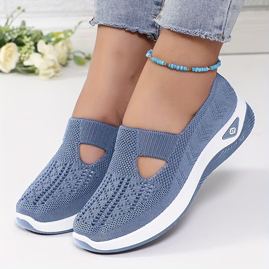 Tênis Esportivos Casuais Respiráveis de Verão para Mulheres, Tênis Esportivos Elegantes para um Pé, Leves para Exercício