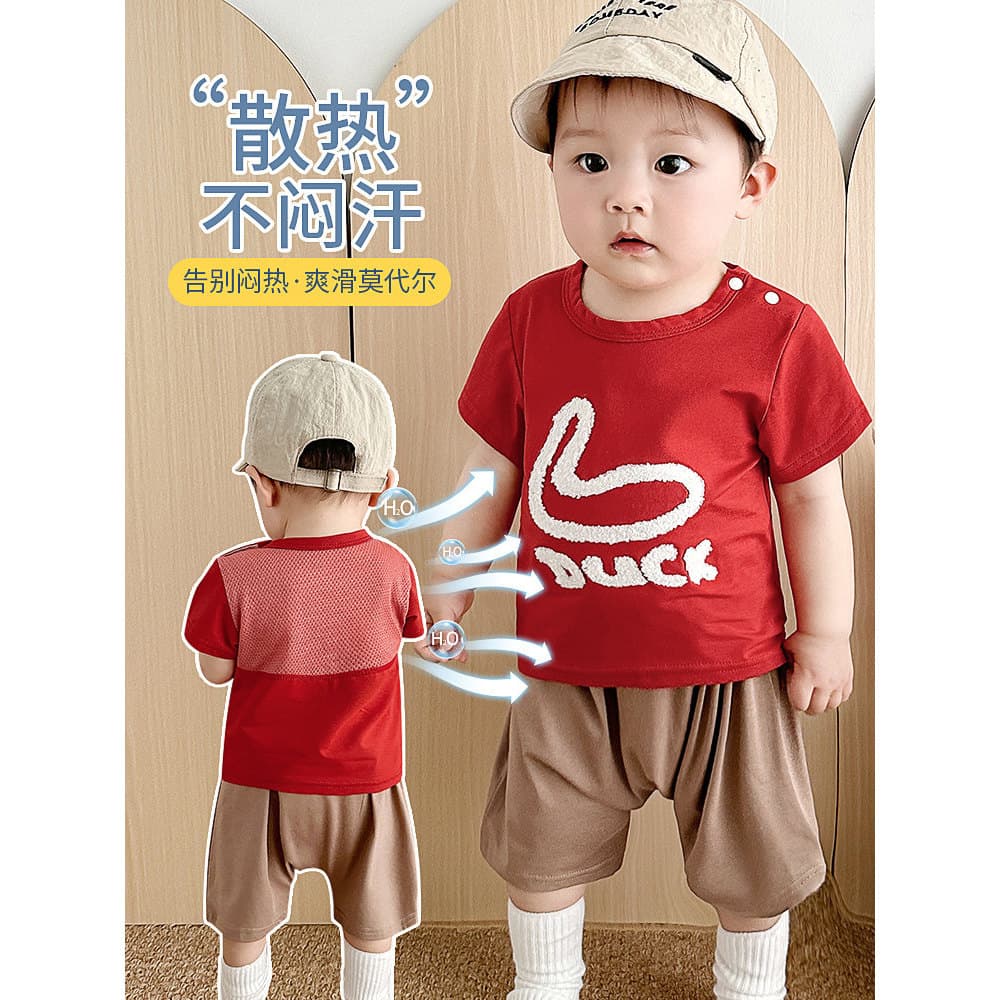 Roupas de bebê roupas de bebê verão ternos de manga curta da criança do bebê menina roupas de verão puro algodão meninos