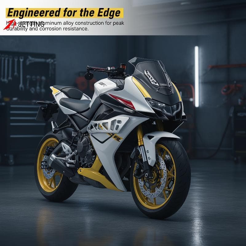 [Jetingbuy] CNC Liga De Alumínio Motocicleta Pára-Brisa Braet Capa Decorativa Elegante Universal Moto Acessório Proteção
