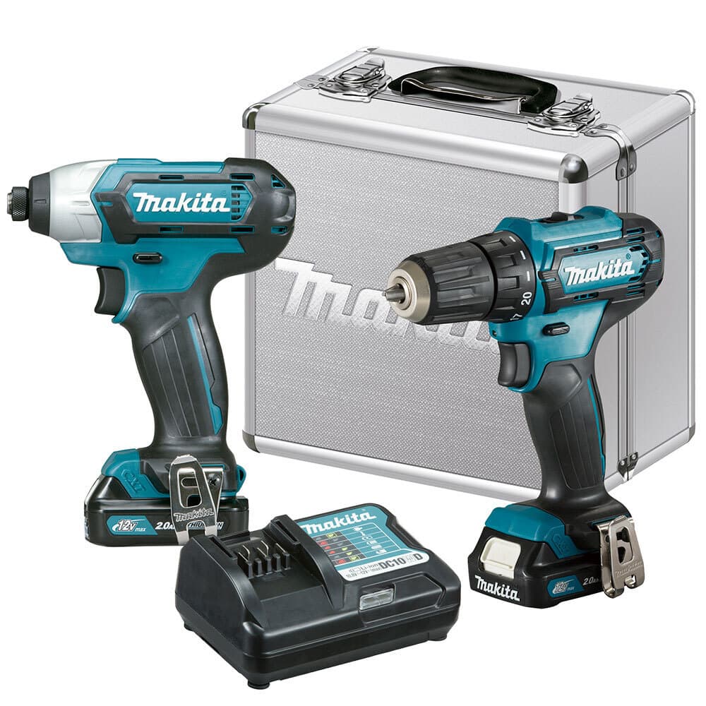 Combo furadeira parafusadeira DF333D + parafusadeira de Impacto TD110D 12V CLX224SAX - Makita