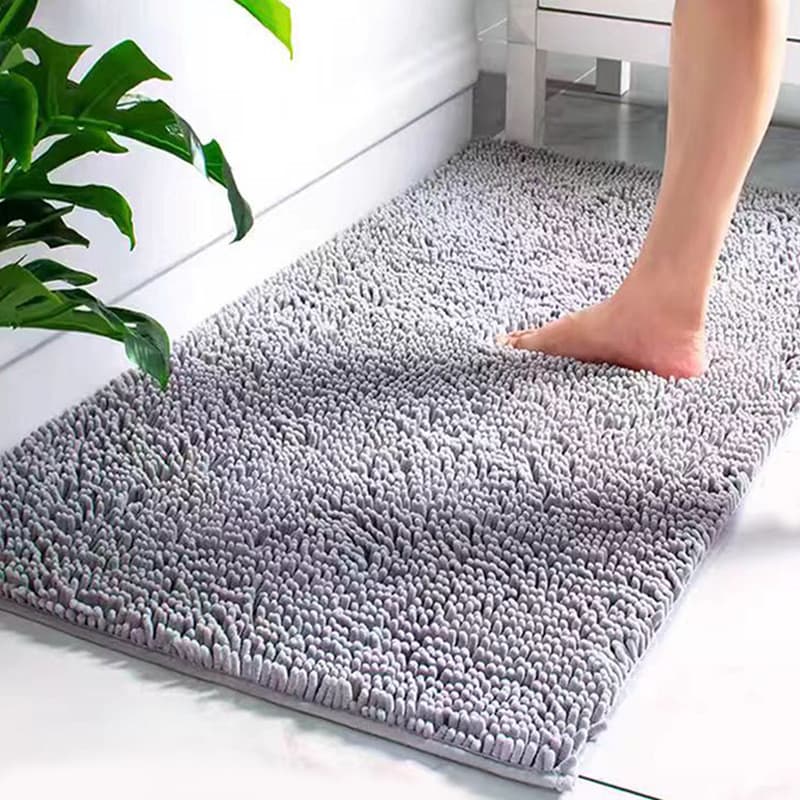 Chenille tapete de chão sala estar quarto Bay janela tapete porta da cozinha banheiro absorvente antiderrapante pé F