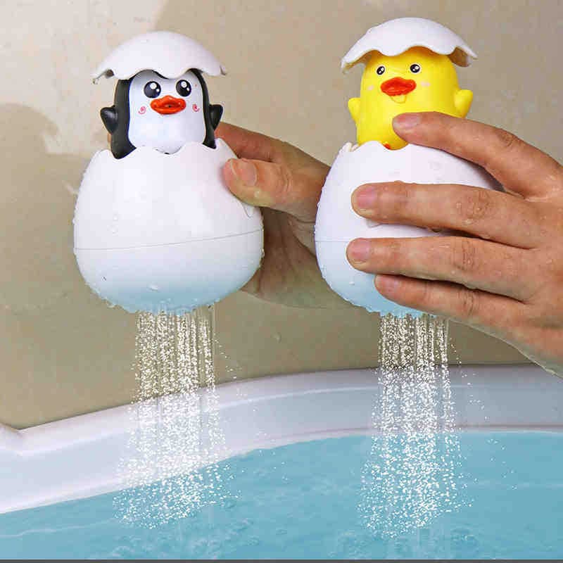 Brinquedo De Banho Do Bebê Crianças Bonito Pato Pinguim Ovo Spray De Água Sprinkler Banheiro Aspersão Chuveiro Brinquedo