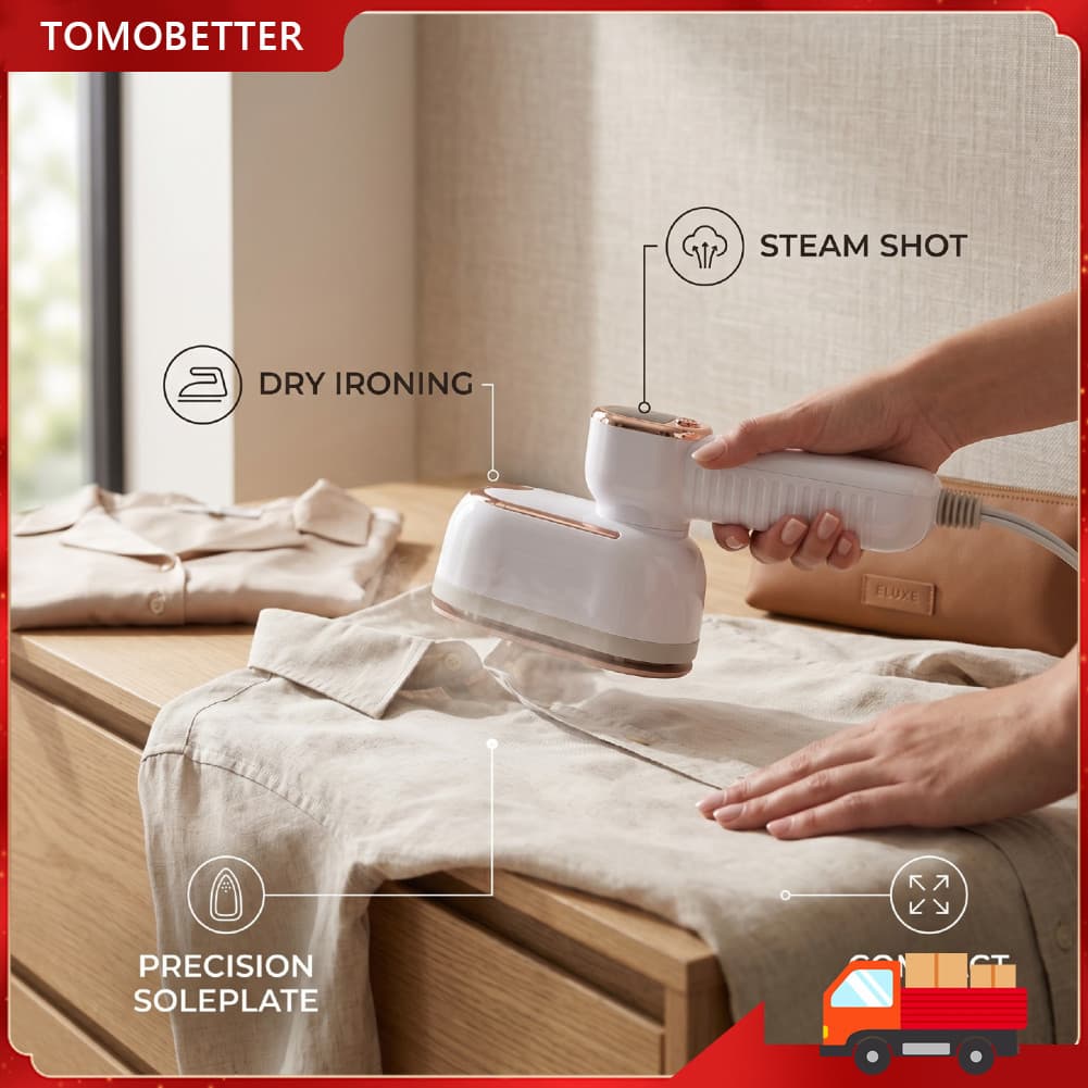 tomobetter - BR-SIP Máquina de vapor portátil para viagem Tanque de água de 130ml 10S Aquecimento rápido Ferro a vapor
