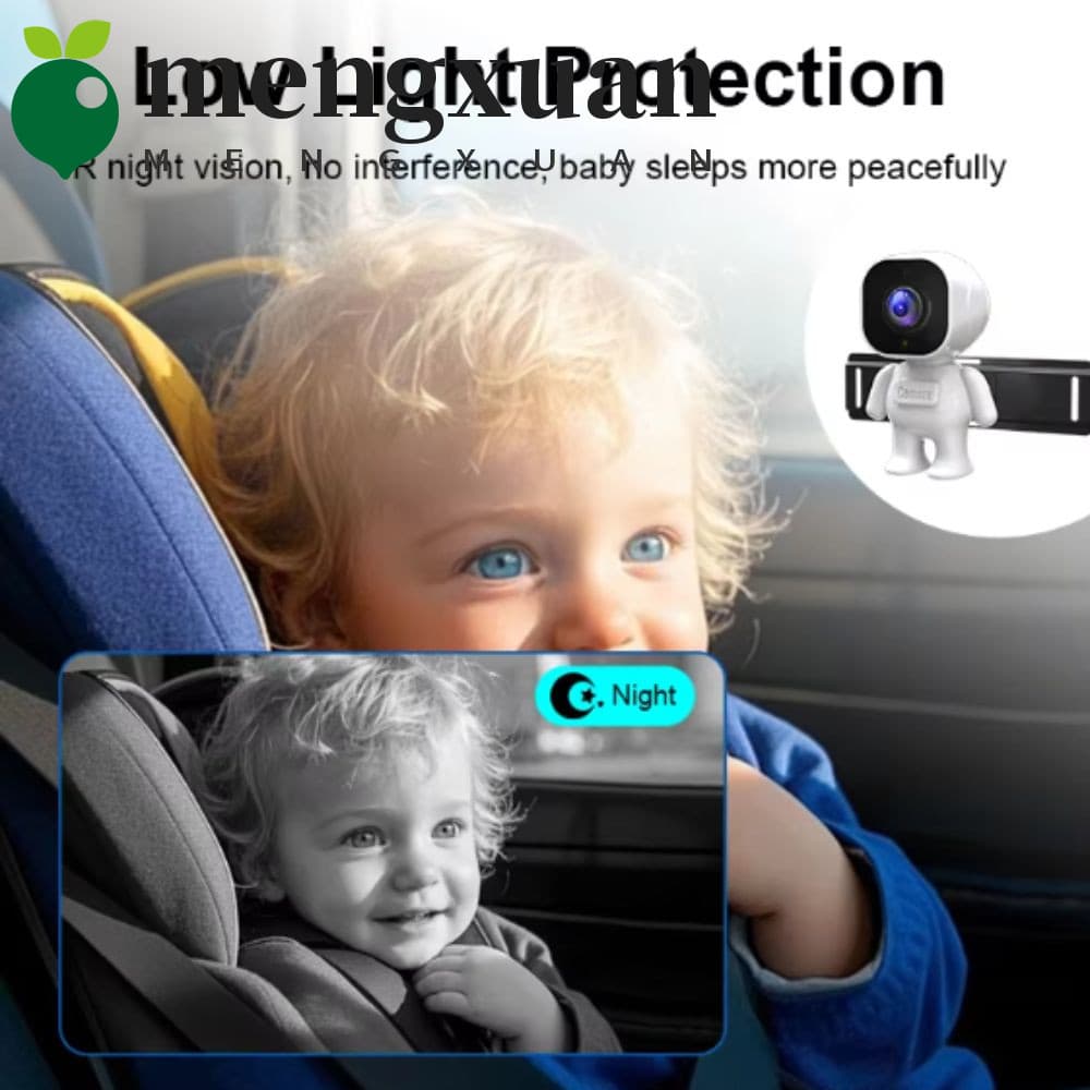 Monitor De Carro Para Bebê , Espelho Com Visão Noturna Tela De 4.3 Polegadas , Câmera Traseira Dobrável