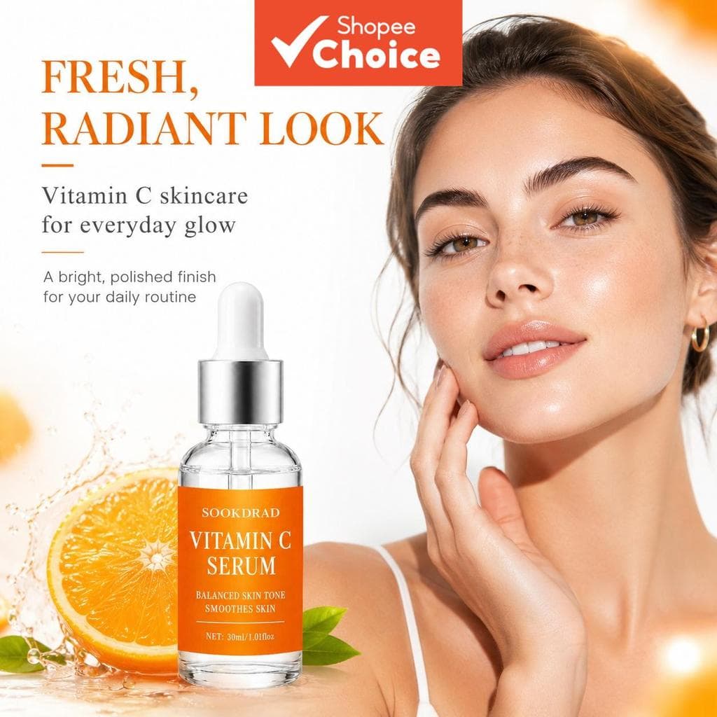 de Vitamina C, Equilibra o Tom da Pele, Suaviza a Pele, Para Todos os Tipos de Pele, 30ml
