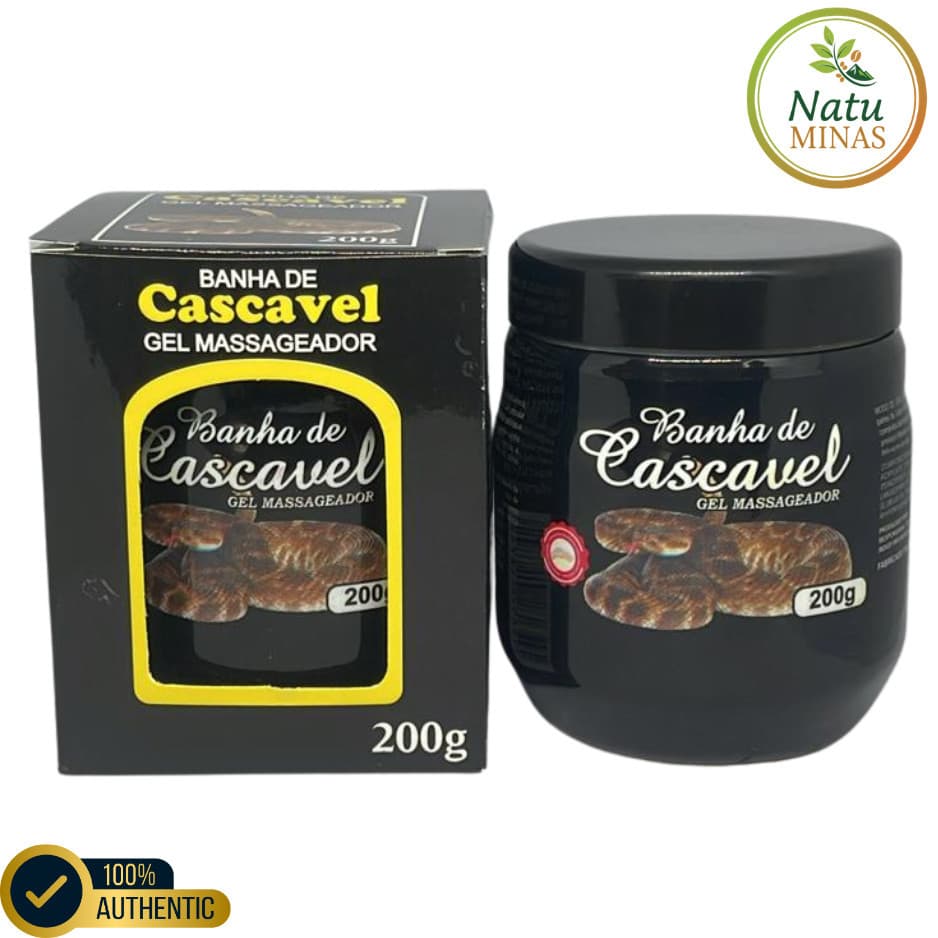 Kit 6 Gel Massageador Manteiga De Cascavel 200g - Alivio de Dores Musculares
