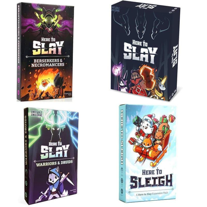 Versão em inglês: Here to Slay, jogo de cartas para toda a família, jogo de tabuleiro, 9.28 0875