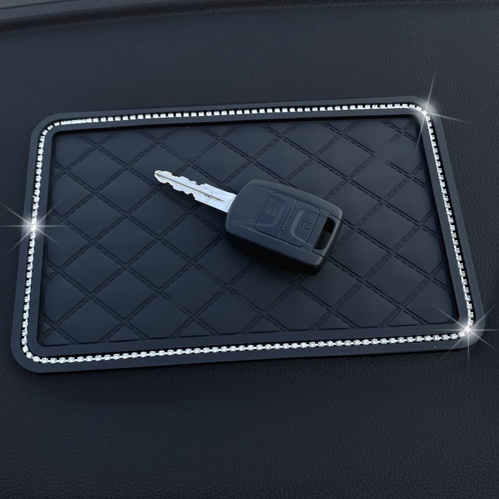 Tapete antiderrapante para carro, acessório de decoração automotiva, tapete organizador para painel central, antichoque,