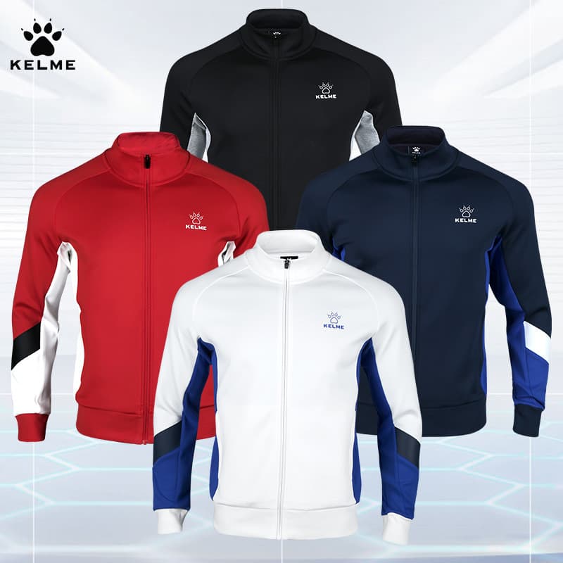 KELME KELME Jaqueta de malha masculina jaqueta Casual jaqueta esportiva feminina cardigã de corrida jaqueta de treinamen
