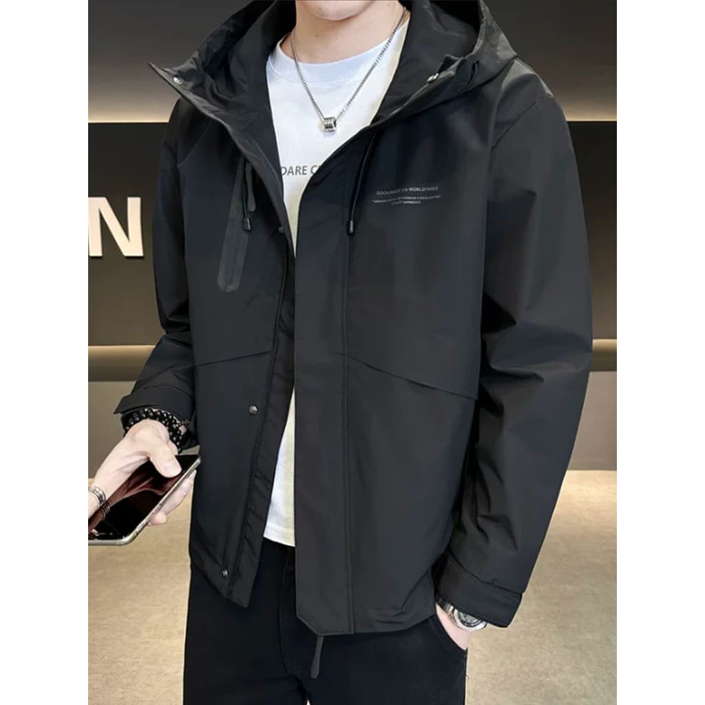 2026 primavera outono jaqueta masculina High-End Street Wear moda All-Match macacão jaqueta masculina Casual com capuz r