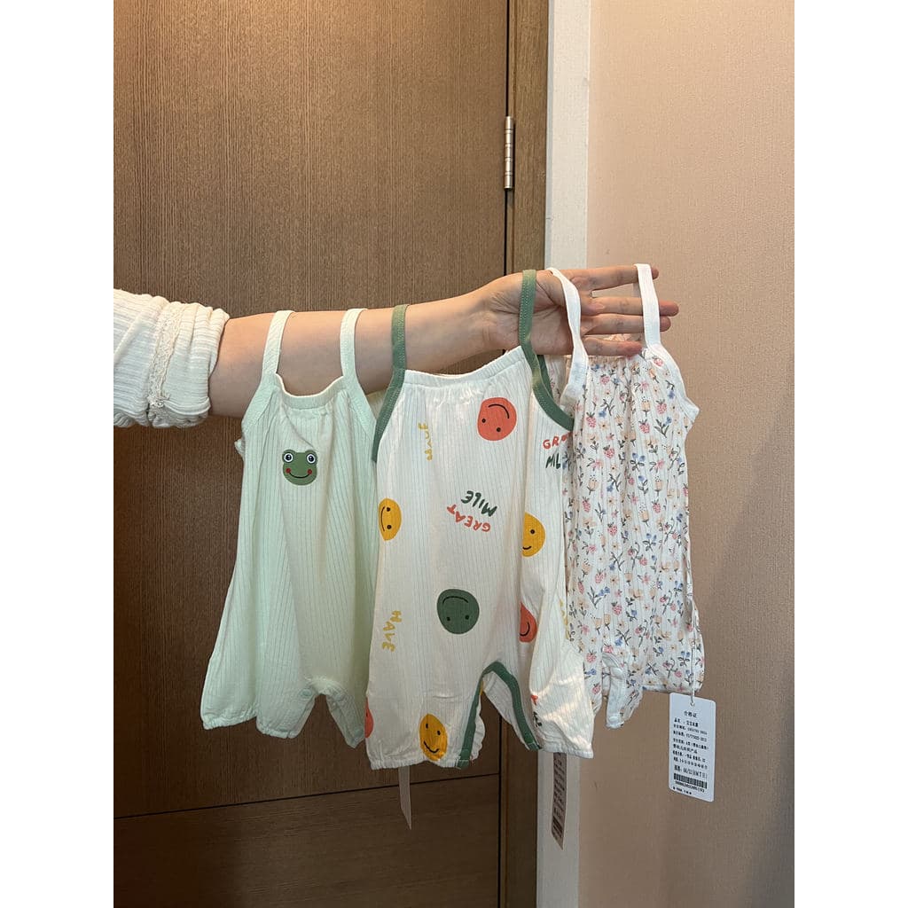 Bebê roupas de bebê verão estilo fino Modal estilingue macacão bebê menina macacão desossado roupas legais