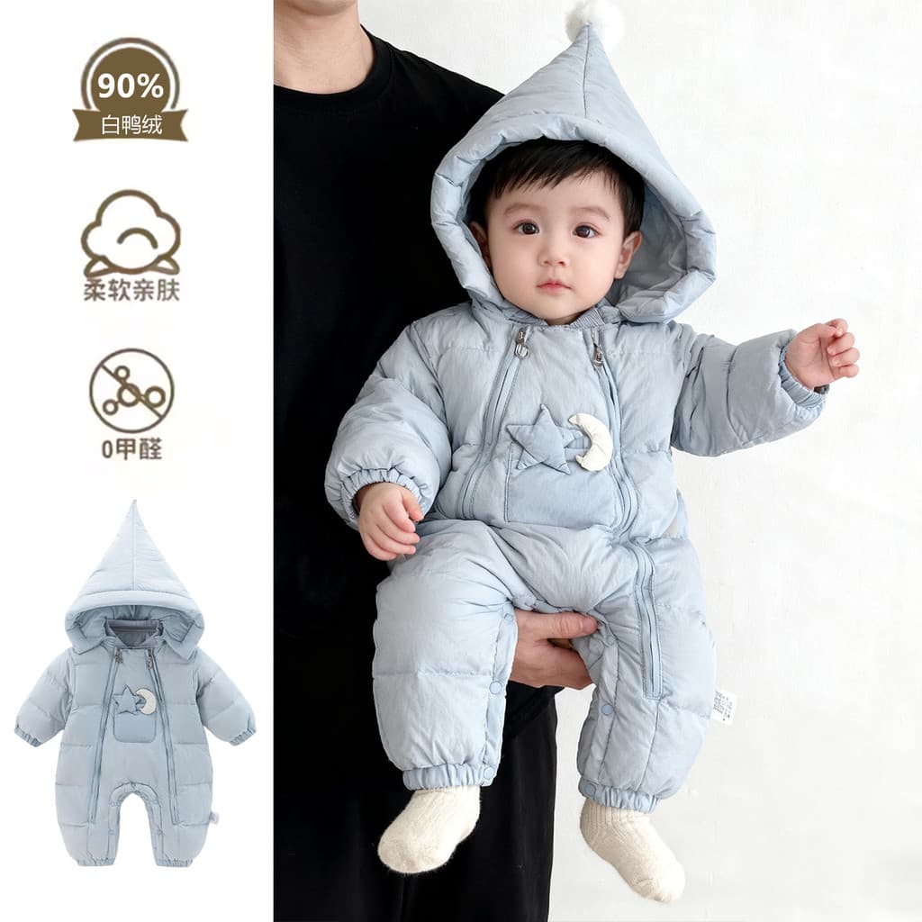 Bebê menino para baixo algodão inverno macacão roupas do bebê recém-nascido roupas de inverno do bebê menina inverno eng