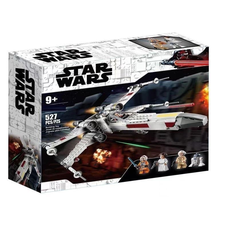 527 peças do caça X-Wing do Luke Skywalker, versão completa compatível com blocos de montar Lego, brinquedo da série Sta