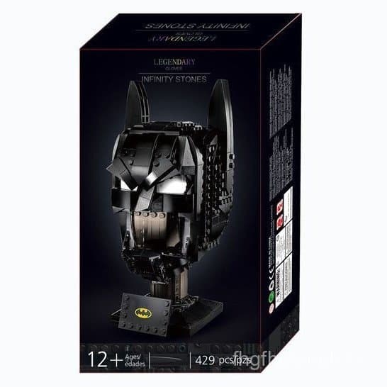 429 peças de blocos de montar compatíveis com Lego, máscara de super-herói, capacete de morcego 76182, brinquedos infant