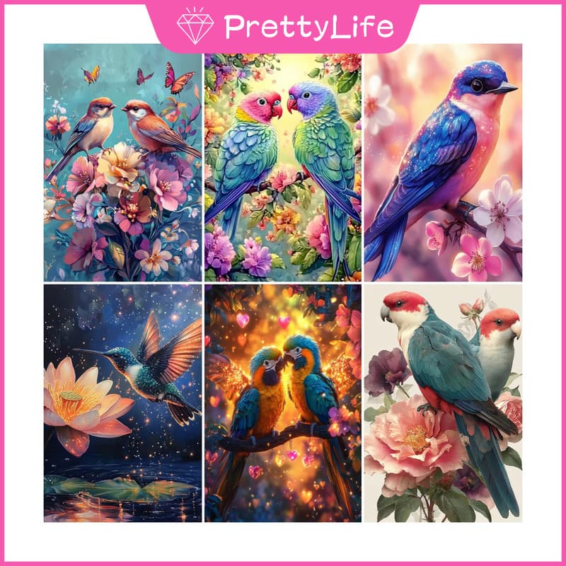 PL Animal Parrot 5D DIY Pintura De Diamante/A Óleo Digital Ponto Cruz De Cristal Redondo Completo Mosaico Kit De Bordado