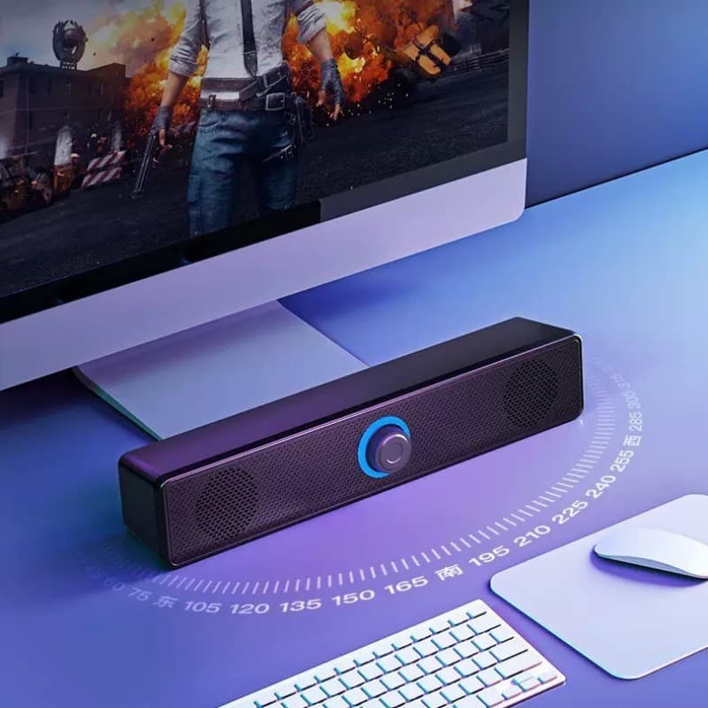 Soundbar para PC Gamer Caixa De Som Potente Som Estéreo Com Fio USB P2 Pc Notebook USB FD009