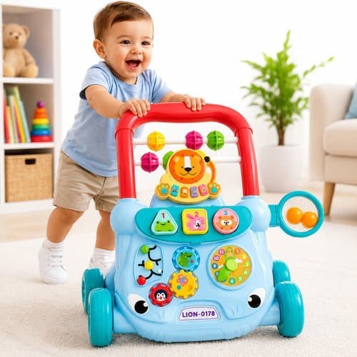 Andador Bebê Musical Interativo Educativo Atividades Estímulos Desenvolvimento Motor – Bébé Explorer