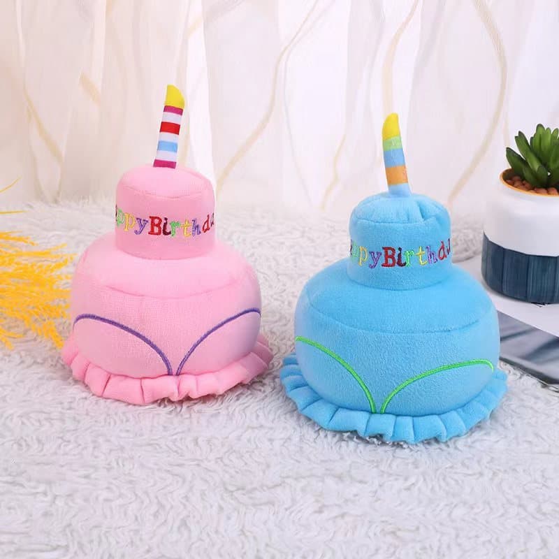 Brinquedo Para Cachorro De Estimação , Bolo De Aniversário Fofo , Brinquedos Estridentes , Resistente À Mordida , Format