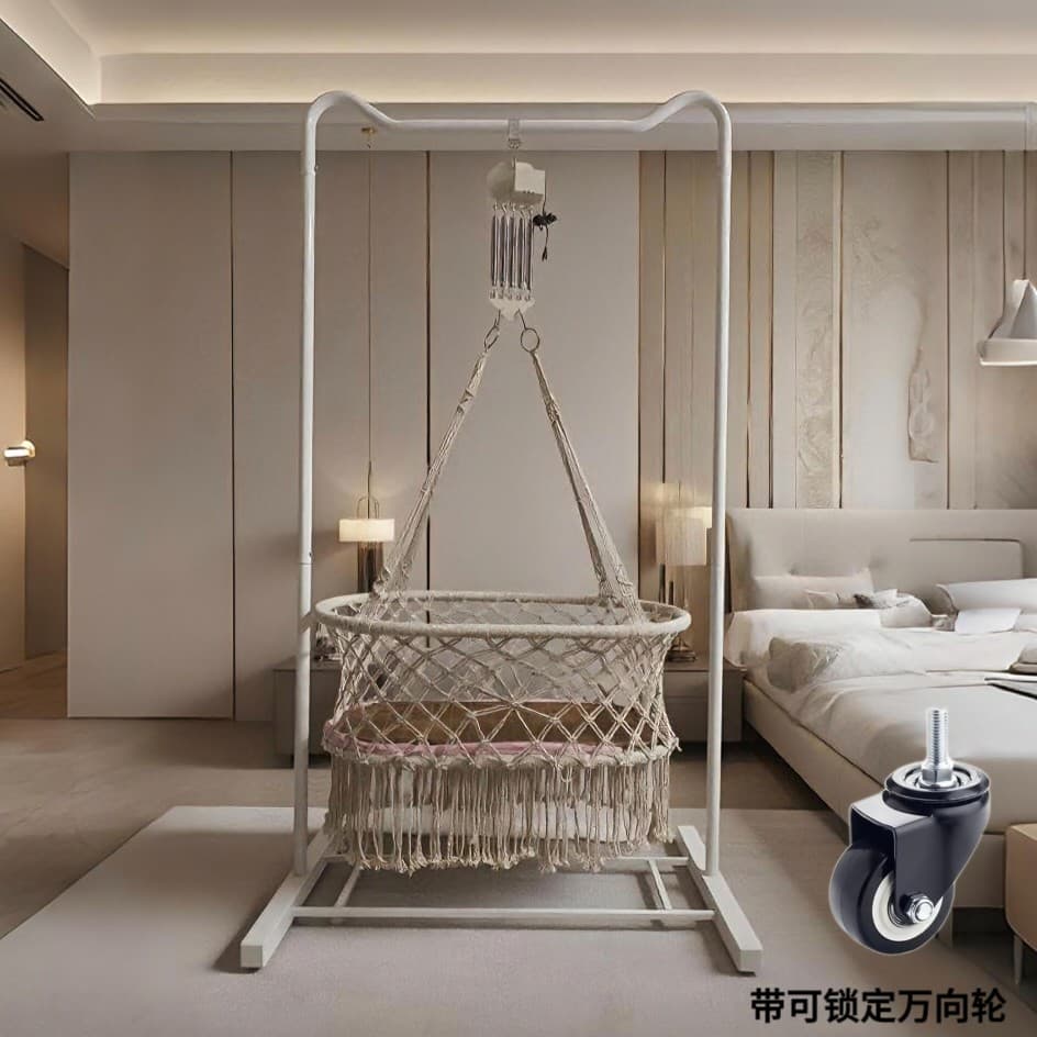 Rabanete agachamento removível quadro de cama do bebê agitar berço elétrico do bebê com roda Universal levantamento auto