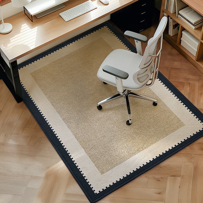 Estilo creme imitação de caxemira tapete sala de estar sofá quarto tapete de cabeceira antiderrapante computador cadeira