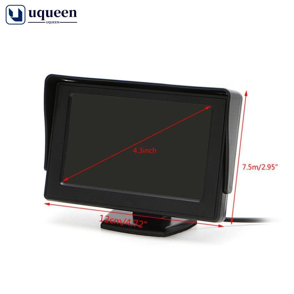 UQUEEN 4.3 " Sistema De Visão Traseira Do Carro Câmera Reversa De Backup Noturna TFT LCD Monitor L2U6