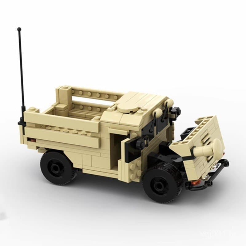 Blocos de Montar MOC-74023 Compatíveis com Lego M1123 Hummer - Amarelo Apricot, Modelo Criativo Educativo para Montar, P