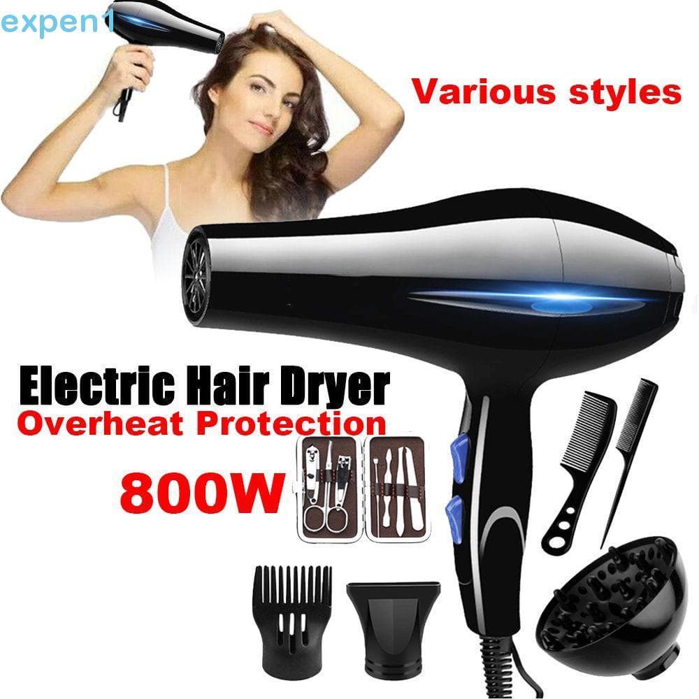 Secador De Cabelo Profissional EXPEN , Com Proteção Contra Superaquecimento , Ferramenta De Penteado Soprador De 800 W