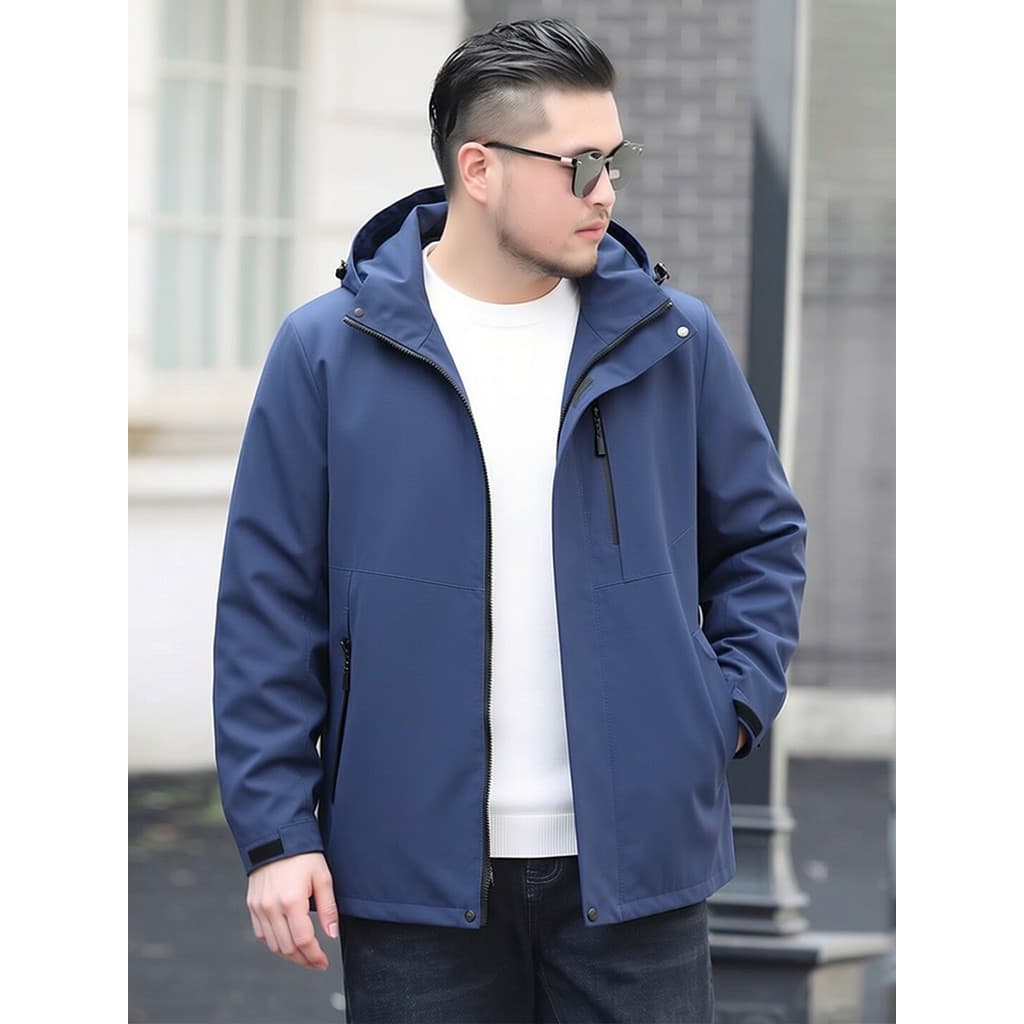 2026 novo estilo jaqueta ao ar livre masculina plus Size solto gordo mais gordura plus jaqueta cara gordo jaqueta à prov