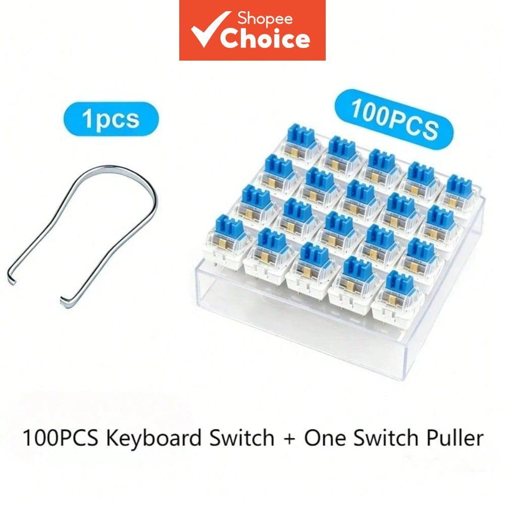 Interruptores De Teclado Mecânico À Prova De Poeira 100 Unidades 3 Pinos Azul/Vermelho/Marrom/Preto Interruptor Linear T