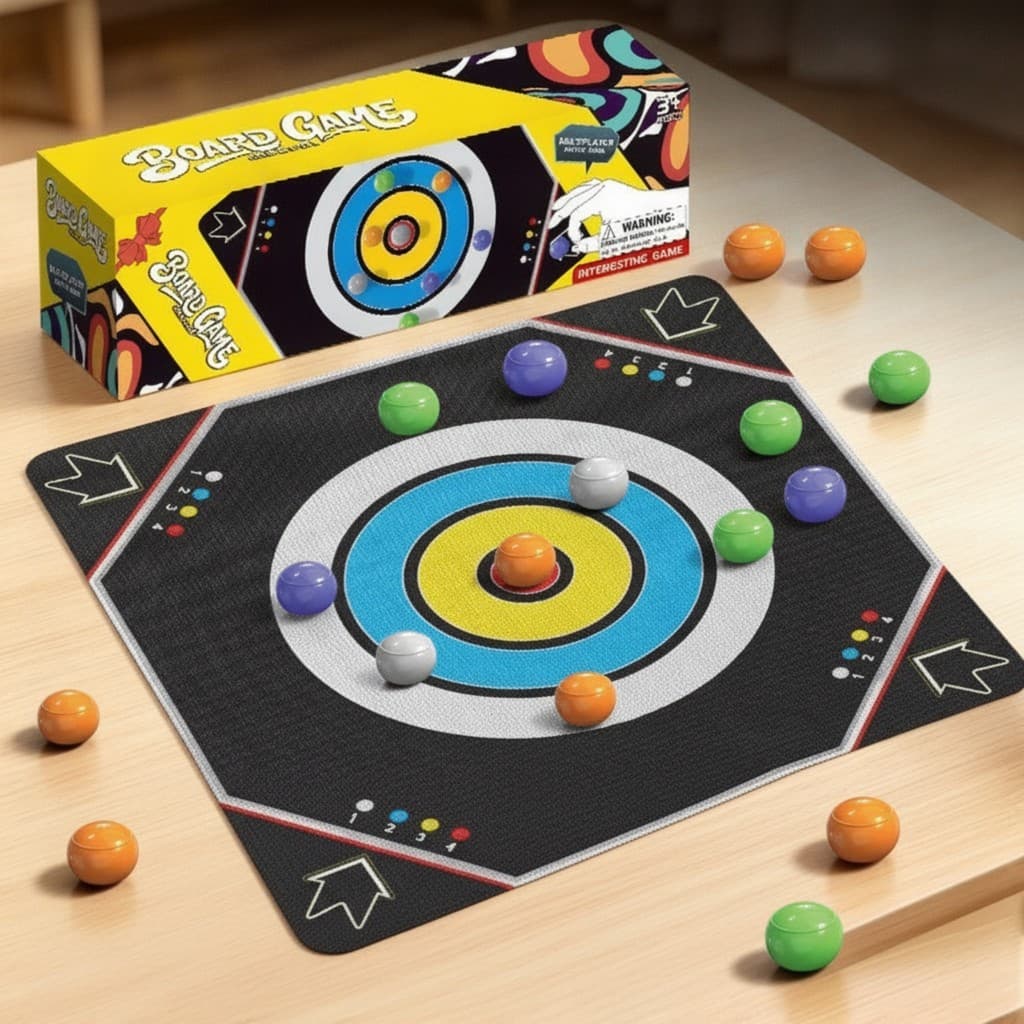 Jogo De Tabuleiro Cintilante Com Bolas , De Pano De Ritmo Rápido , Mini De Longa Duração Para Famílias , Festas , Jogos 