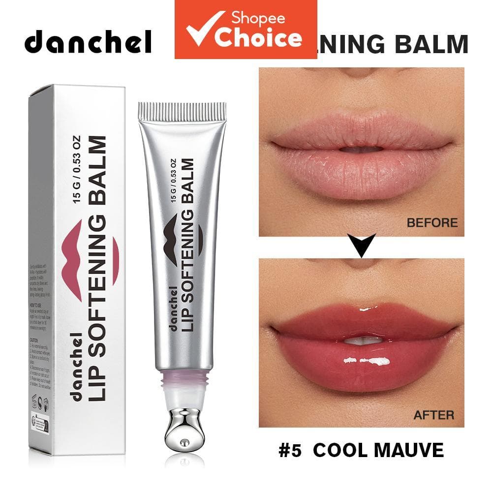 Máscara Labial Anti-Idade Danchel Esfoliação Suavizante Balm Labial Hidratante Brilho Labial com Ponta Metálica