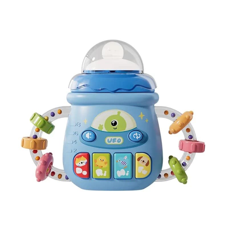 Brinquedo Musical para Bebês, Brinquedo Educativo em Forma de Mamadeira, Brinquedo Chocalho com Luz e Música, Brinquedos