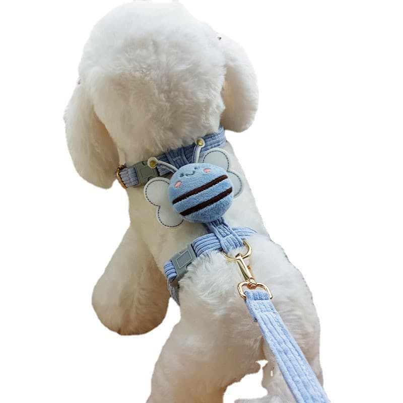 Coleira com guia para gato, colete/arnês para cão, guia para cão, guia para animais de estimação pequenos, arnês para cã