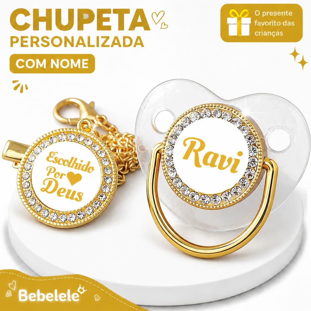 Chupeta ortodôntica para bebê, personalizada com o nome do bebê, chupeta de silicone BPA Free &QLMZ