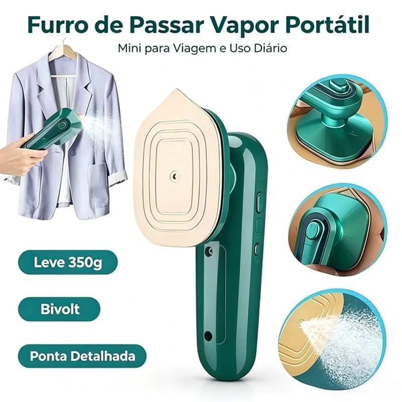 Mini Ferro De Passar Roupa Cabe Na Mala Bolsa Viagem Bivolt airer
