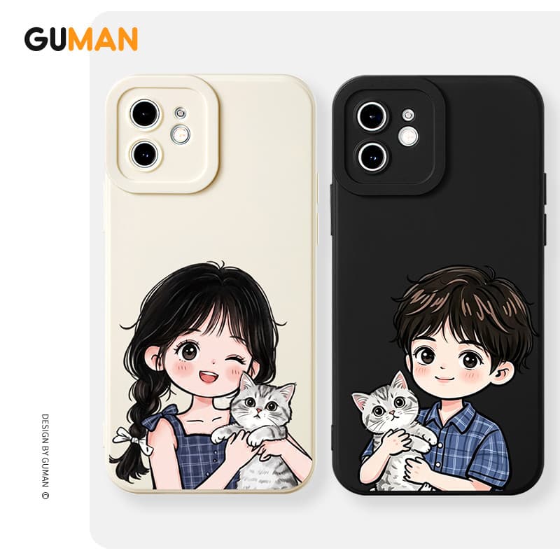 Capa para celular Casal Fofinha Fofo Fofinho Capinha para iPhone 17 16 15 14 13 12 11 Pro Max X XS XR 7 8 Plus CG318
