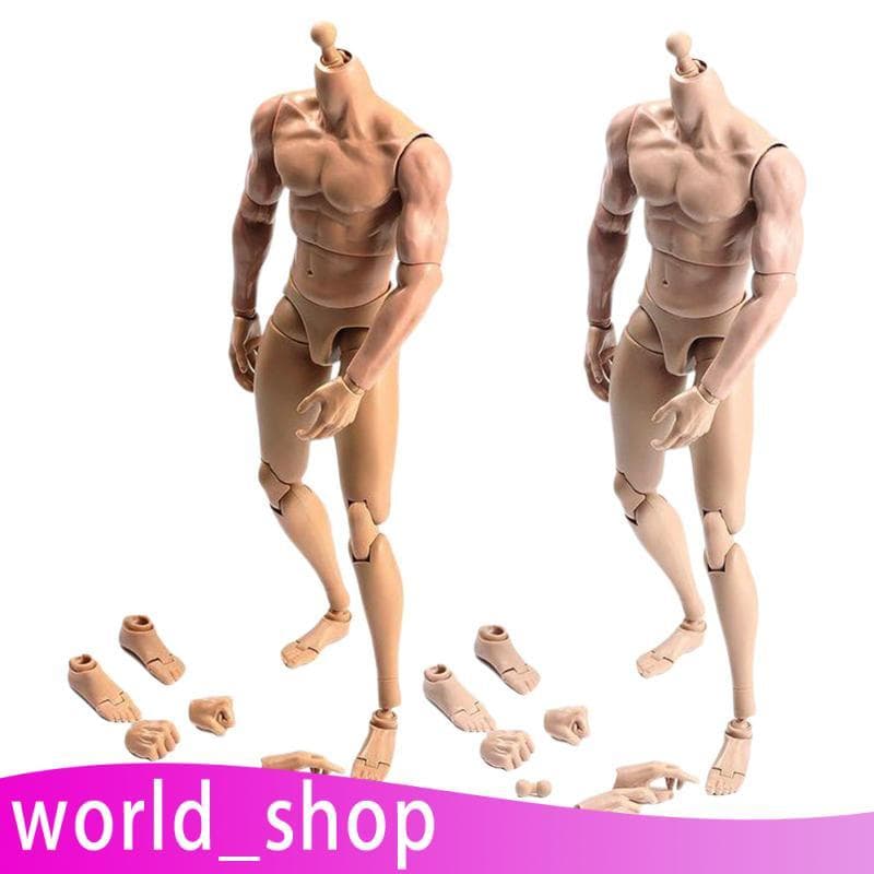 [World_shop] Figura Masculina Articulada Em Escala 1/6 , Boneca De Corpo Articulado De Silicone Muscular Super Flexível 
