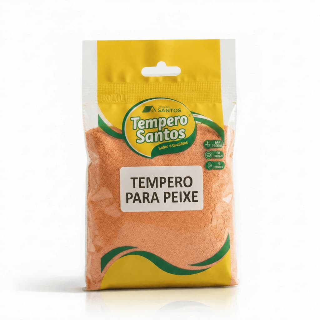 Tempero Para Peixe Premium Puro - 500g | Mix Natural Para Peixes E Frutos Do Mar - Tempero Santos