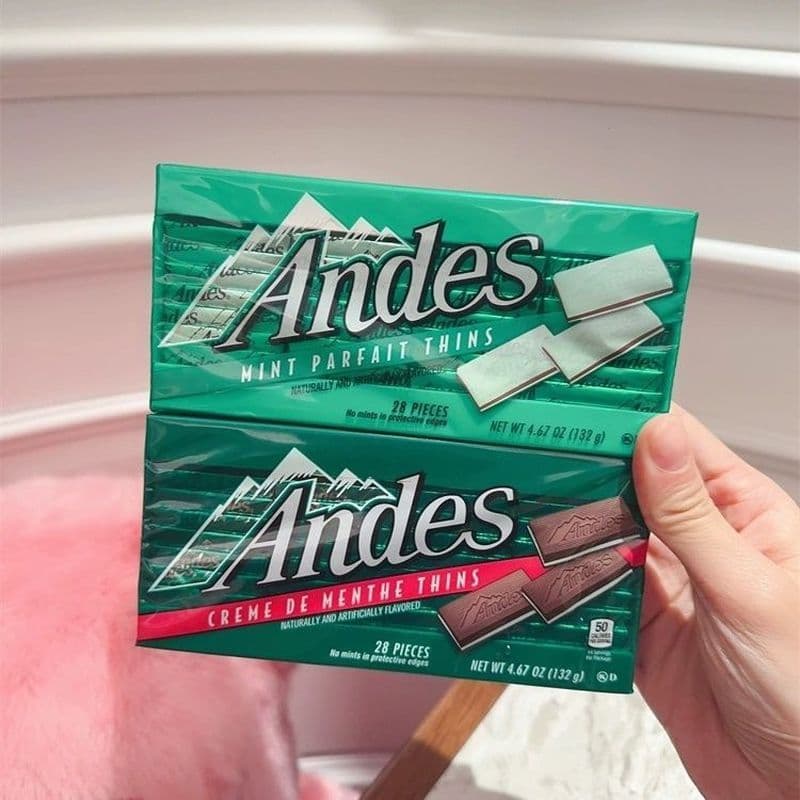 EUA Importado Andes Andes Sanduíche de Menta Dupla Chocolate Aniversário Dia dos Namorados Pequeno Presente 8-20-23V