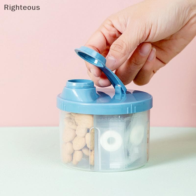 Rightrous 4 Grades Portátil Caixa De Armazenamento De Alimentos Para Bebê Infantil Essencial Cereal Titular Leite Em Pó 