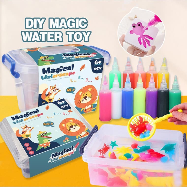 Brinquedo Educativo Play Arts Magic DIY, Elfo Aquático, Slime Divertido, Brinquedo de Cena Aquática Mágica, Brinquedo In