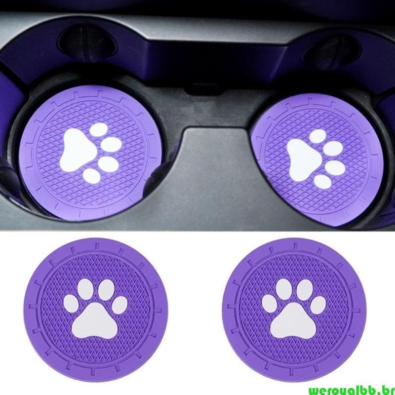 weroyalbb Suporte Copo Para Carro, Garrafa, Inserção Gato, Tapete Embutido, Silicone