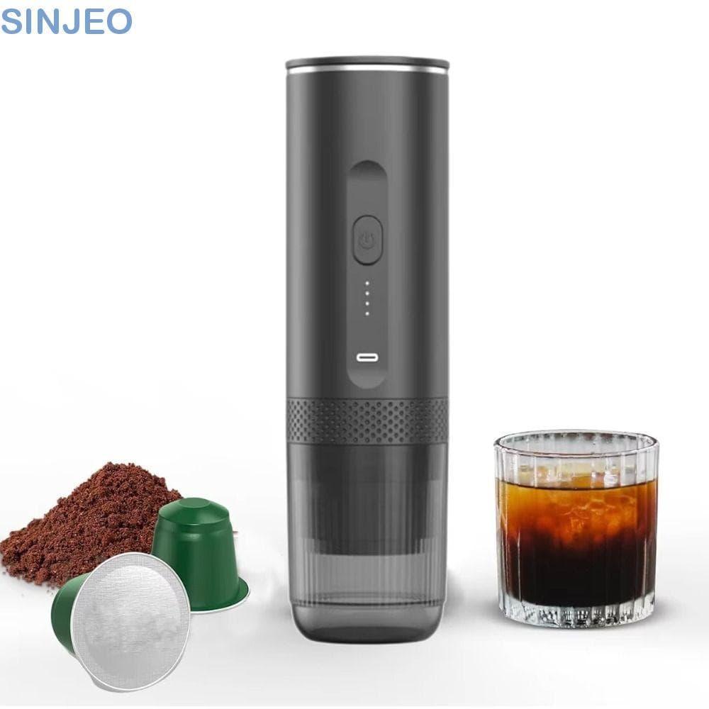Cafeteira Elétrica SINJEO , Café Expresso Portátil Com Autoaquecimento De 20 Barras | 2 Em 1 7500mAh