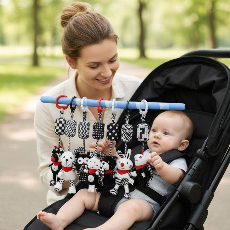 Belaza Bebe Chocalhos Sensoriais Macios Para Bebês , Brinquedos Pendurados De 0 A 12 Meses Carrinho De Bebê , Berço , An