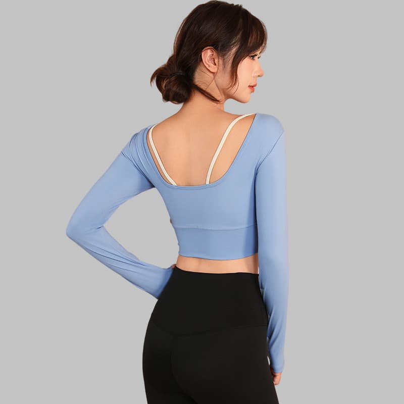 Roupas de Yoga femininas de manga comprida High-End treinamento Fitness bela volta roupas esportivas magro-ajuste mais m