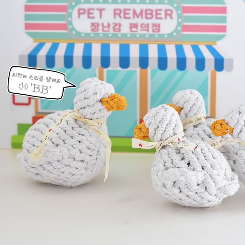 [BB Barking Cole Duck] PET MEMBRO Cachorro Voz Nó Brinquedo Fofo Filhote de Cachorro Brinquedo