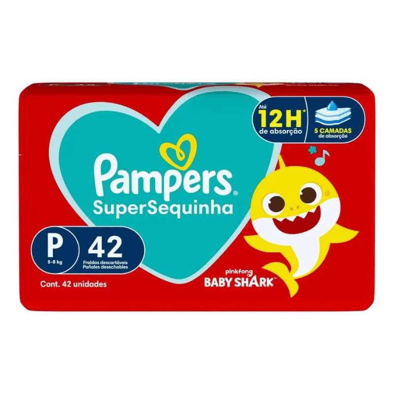 Fralda Pampers Supersequinha P com 42 Unidades