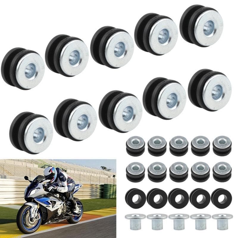 moonlighty Substituição Acessórios Moto Carenagem Buffer Arruela Alívio Pressão Almofada Grommet Conjunto