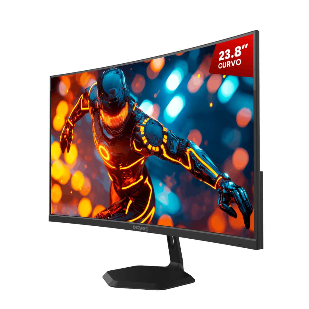Monitor 23.8" 180Hz Curvo Gamer Escritório Office FHd 1Ms HDMI + DP Pcyes